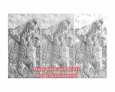 ROARING BEAR 3d illusion & laser-ready files 3DWave.us